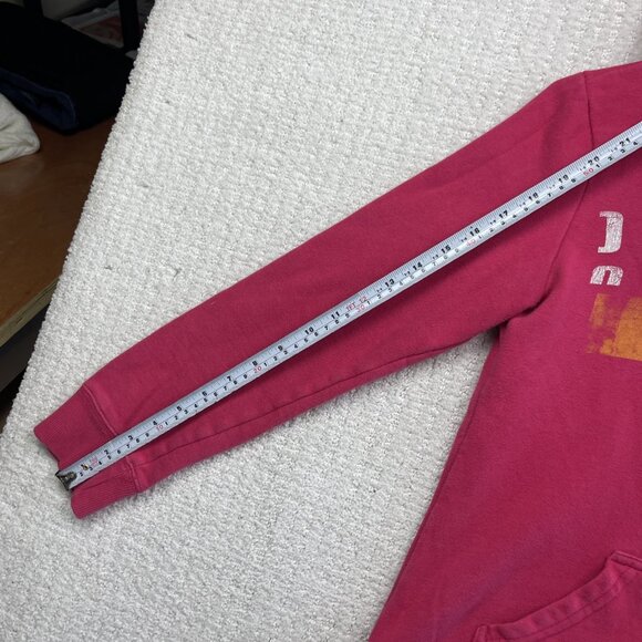 Retro Y2K Oakley Women's Full Zip Hoodie Pink Big Graphic Size XS Stained, read* - Picture 12 of 16